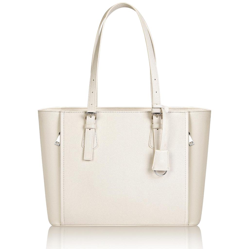 RAINSMORE Business Large Capacity Tote A4 Exterior Formal Perfect for Job and Beige Women's Bag, Bag, Size, Pocket, Water-Repellent, Self-Standing,