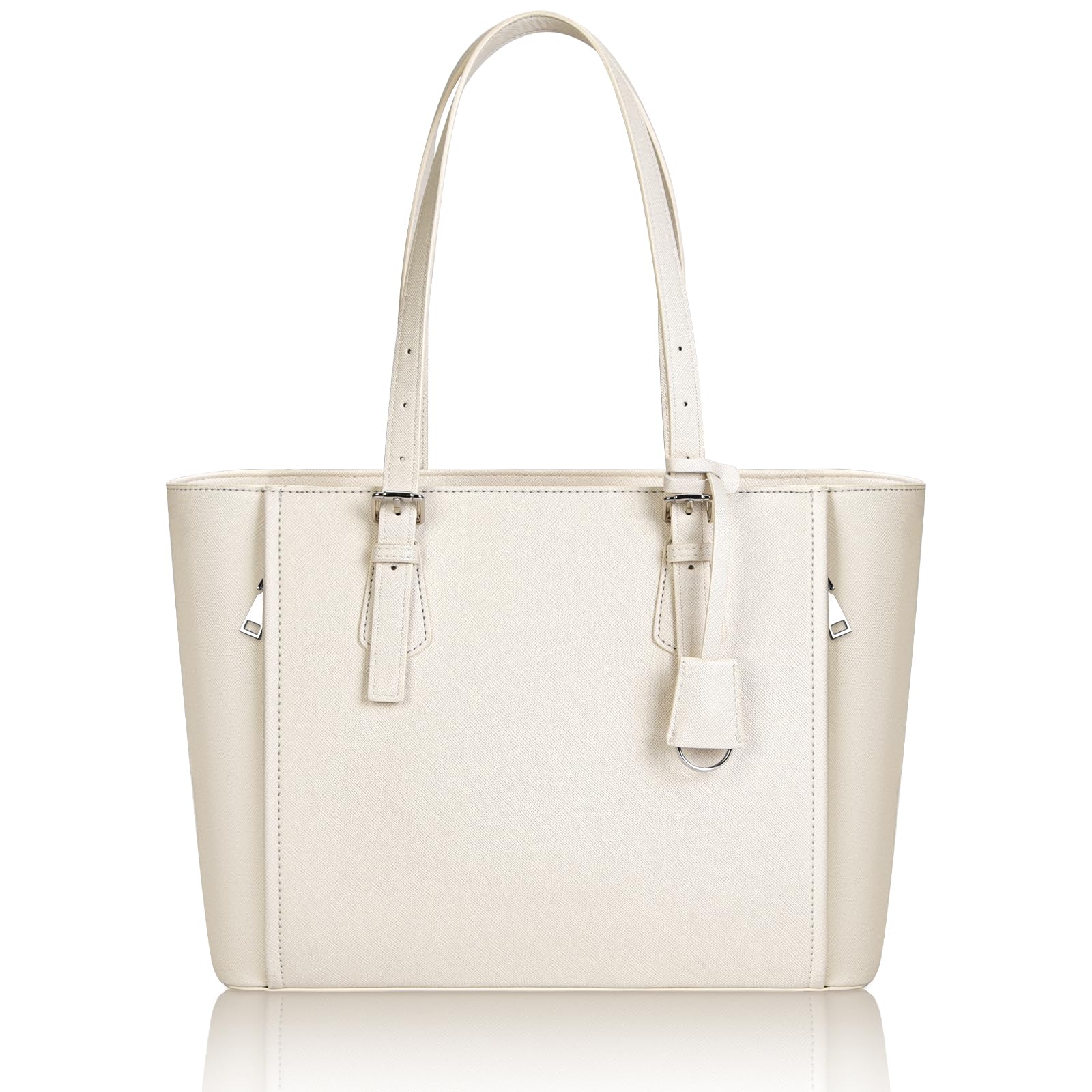 

RAINSMORE Business Large Capacity Tote A4 Exterior Formal Perfect for Job and Beige Women s Bag, Bag, Size, Pocket, Water-Repellent, Self-Standing, бежевий