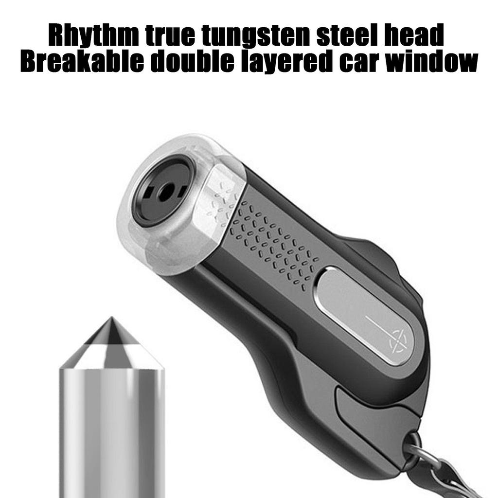 Car Emergency Safety Hammer – Tungsten Steel Tip Window Breaker For Double Glass, Vehicle Escape Tool With Metal Body