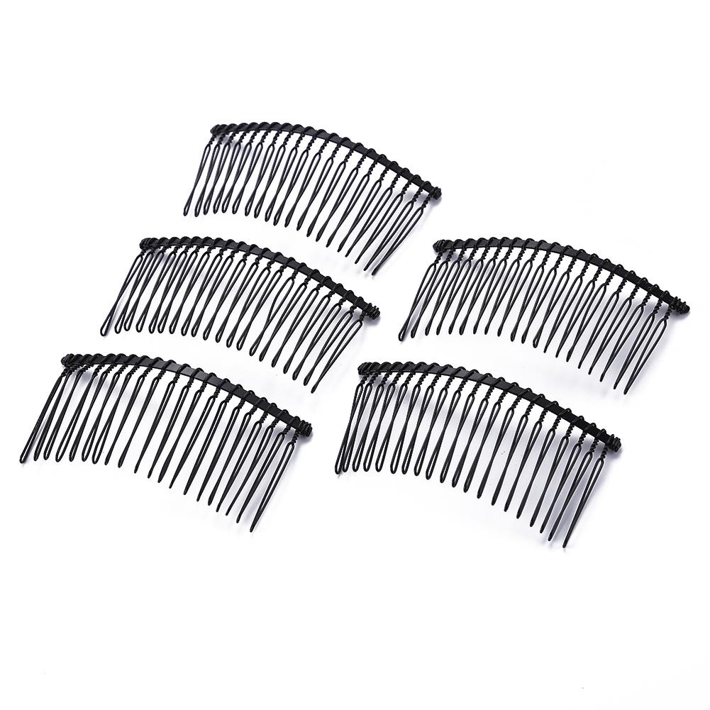 

5 шт. Металлический гребень для волос Заколка Свадебные аксессуары для волос Изготовление ювелирных изделий Металлические свадебные гребни Поделки DIY Инструменты для парикмахерского искусства чёрный