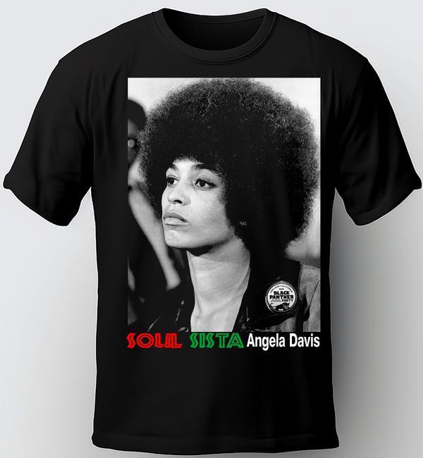 ANGELA DAVIS T-SHIRT. COLOR BLACK.PANTHER TEE, MALCOLM X TEE, BLACK POWER SHIRT. Unisex T-Shirt XXXXL