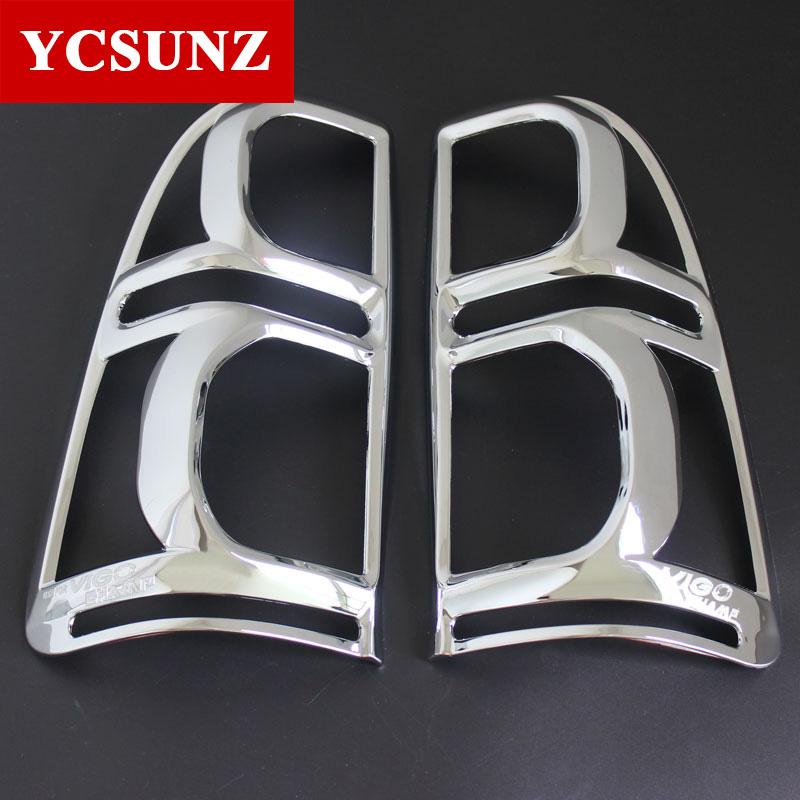 ABS Matte Black Tail light Cover Accessories For Toyota Hilux Vigo 2012 2013 2014 Rear Lamp Hood Car Exterior Parts