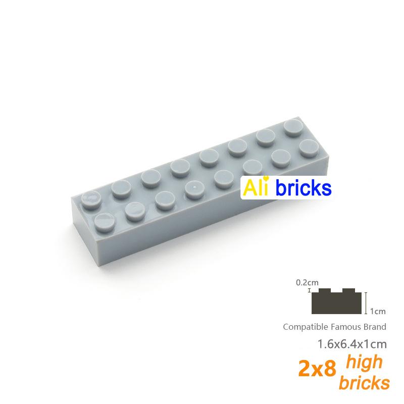 

40 шт., объемные строительные блоки, толстые 2x8 точек, развивающая креативная игрушка для детей, фигурки, пластиковые кирпичи, размер, совместимый с 3007