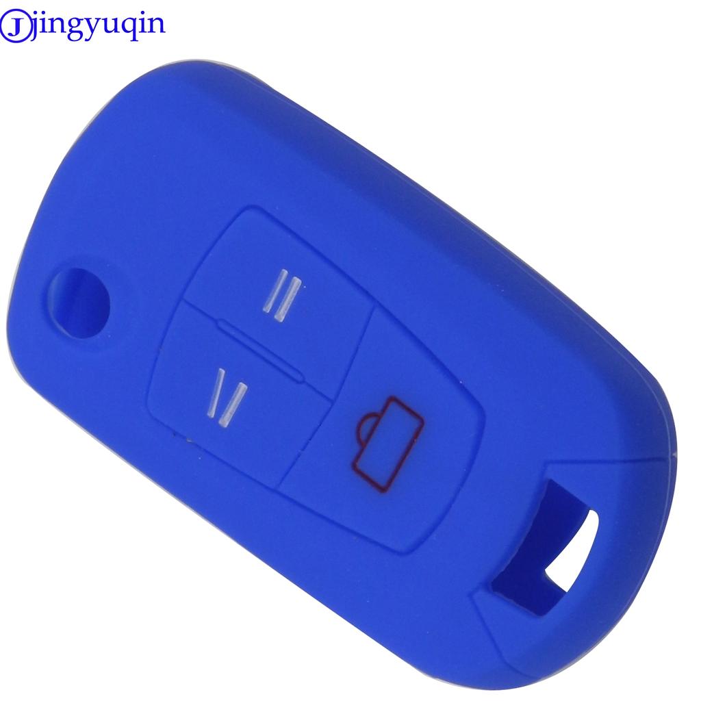 Jingyuqin 3 Buttons Remote Silicone Car Key Cover Case Fob For Opel Vauxhall Astra Vectra Corsa Signum Folding Key Case