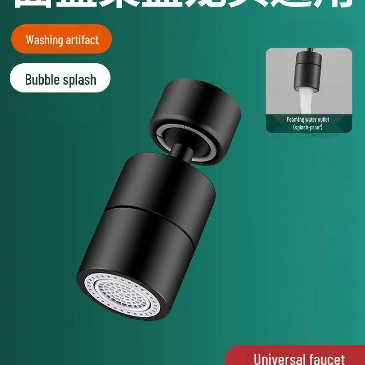 Universell roterande kranluftare: Diskbänksförlängare, Stänkskydd, Trycksatt munstycke, Tillbehör för grönsaks- och salladsbassäng