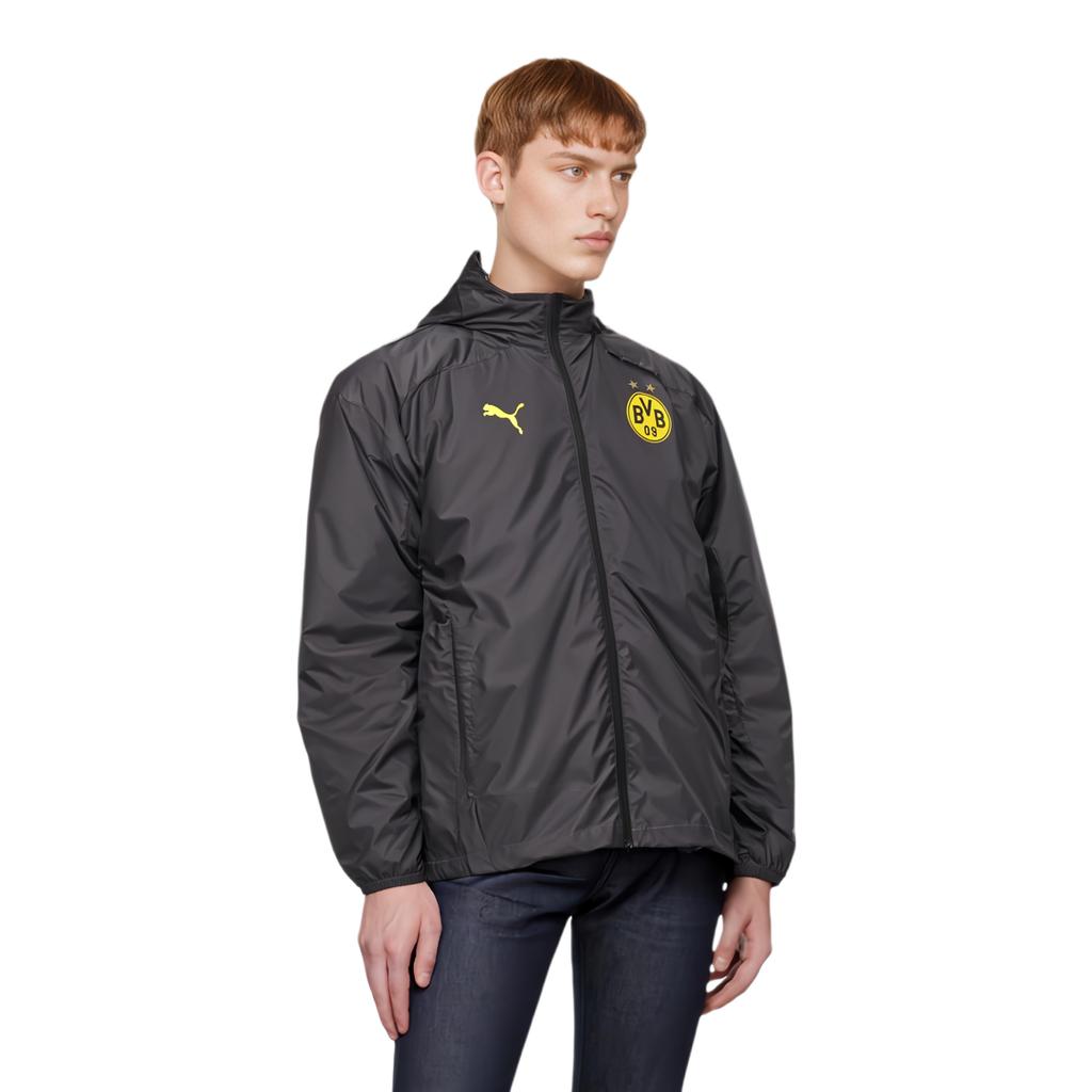 Puma Zip Casual Sports Long Sleeve Jacket 2020-21 Dortmund Player Edition Men Jackets Black 759423-05
