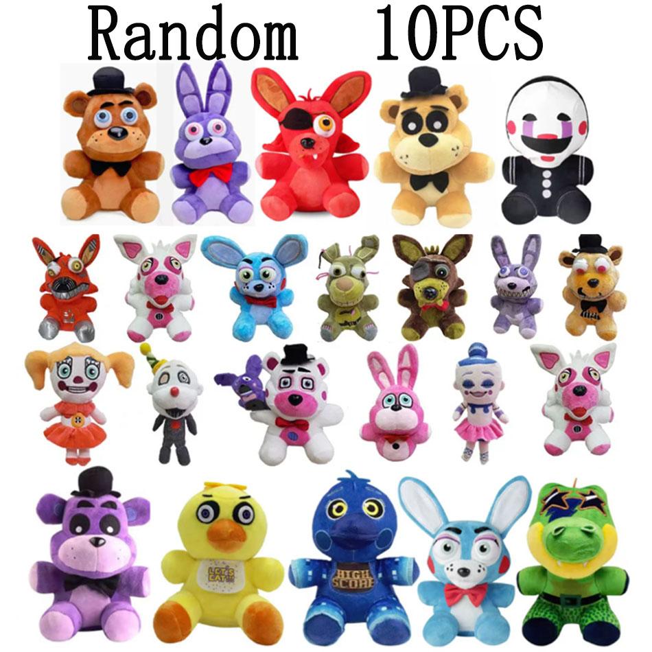 1 10 Pièces Mignonnes Peluches de Dessin Animé Poupées Personnages de Jeux Animaux en Peluche Cadeaux