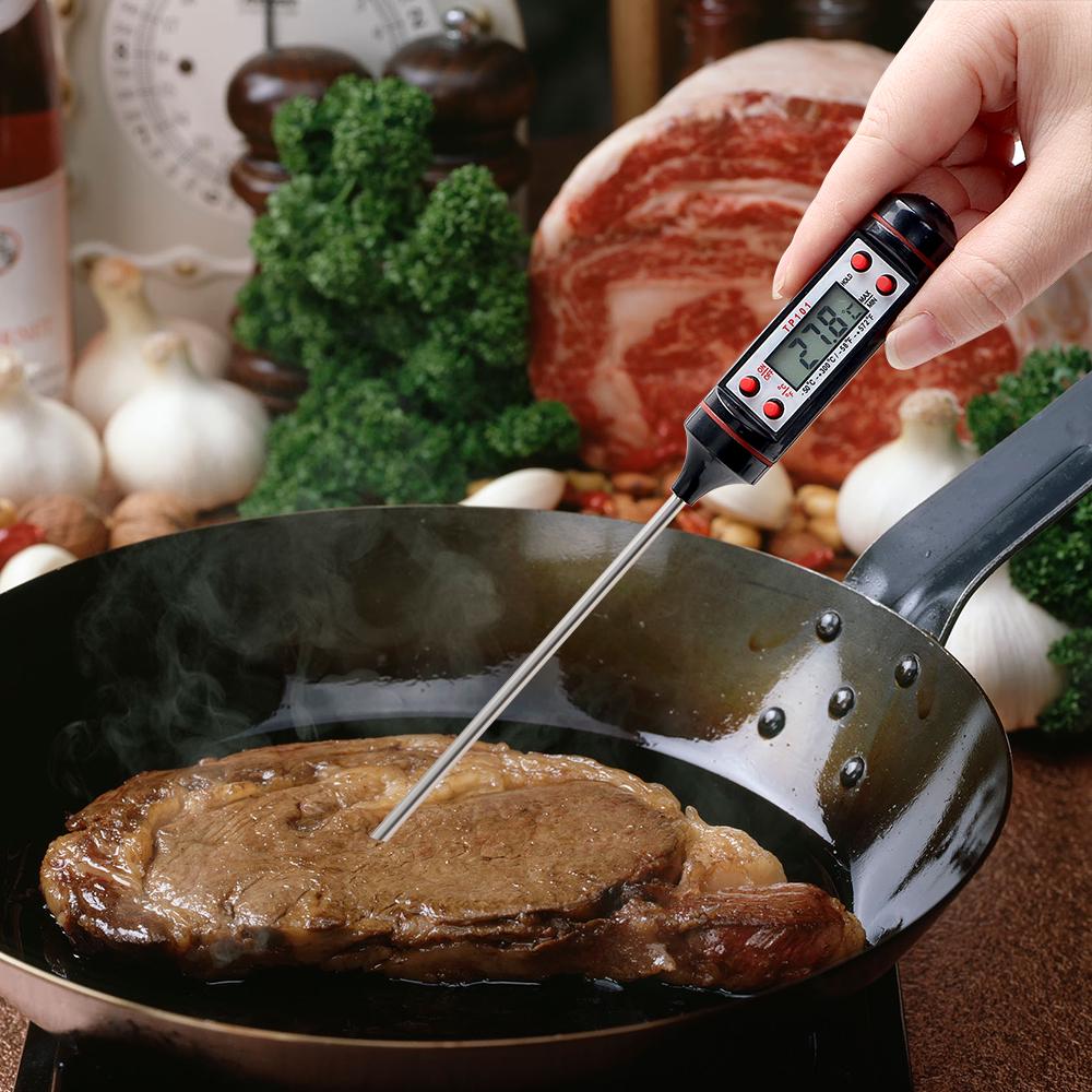 Electronic Digital Thermometer Meat Food Probe Kitchen Cooking Weather Station Temperature Sensor Temperature Instrument With Battery