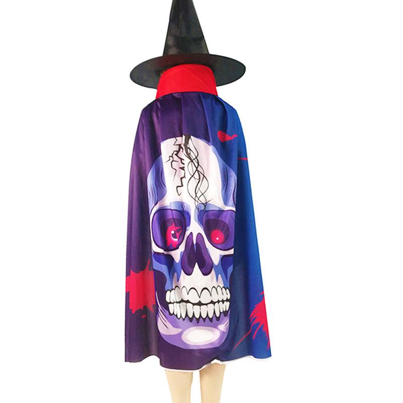 Halloween cape, makeup costume props, digitally printed pumpkin cape, ghost pattern, grim reaper cape, cape
