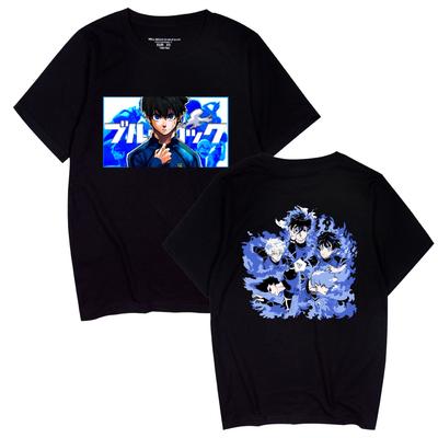 BLUE LOCK Cartoon Tshirt Hip Hop Men Women Anime Print Top Tees Harajuku Tshirts Fashion Summer T-shirt