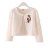 Embroidered Cotton Lace Girls' Sun Protection Cardigan