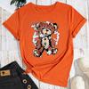 Naughty Bear Cotton T-Shirt Short Sleeve Round Neck Women 2d Print Tops