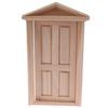 1:12 Dollhouse Miniature Simulation Diy Wooden Spire Door Furniture Accessories