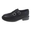 Cowhide Version~ Genuine Leather Hand-carved Brock Single Shoes 2025 New British Munk Oxford Shoes Women's Small Leather Shoes