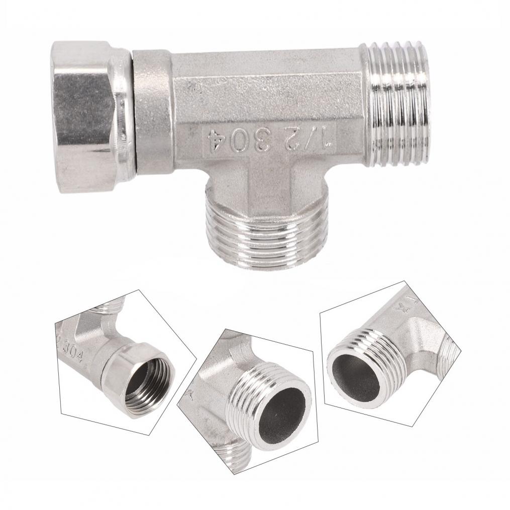 Stainless Material T Adapter 3 Ways Valve Remove Or Clean