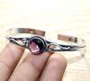 Amethyst 925 Silver Plated Bangle 7" Trending Gift Fashion Forwarded Jewelry U0i27