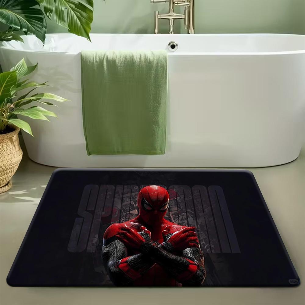 Spider- Red And Blue Kitchen Printed Mat, Door Mat Carpet Set, Soft And, Ultra-Thick And Machine Washable, Suitable for Bathro 40cm x 60cm