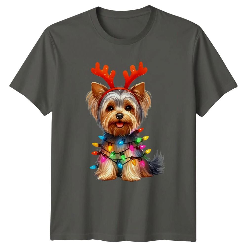 Yorkshire Terrier Christmas Holidays Unisexs TShirt Unisexs Graphic Tee S