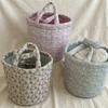 Collapsible Quilted Storage Basket Cotton Laundry Hampers  Clothes Storage