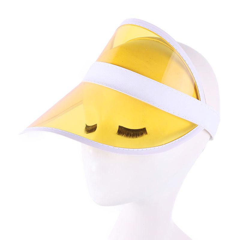 Men's and Women's Transparent Plastic Empty Top Hats, Outdoor Sun Hats, Travel Visors KDM-