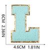 6Cm Towel Embroidery Lake Blue English Letter Embroidery Cloth Sticker Bag Decoration Patch Sticker Ironing Number Sticker