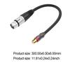 0.3m 3Pin XLR Female To RCA Female RCA Female To 3Pin-XLR Female Adapter Cord for Microphone Amplifier