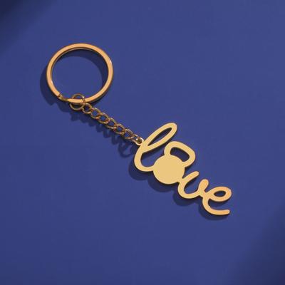 Love Style Keychain Keyring Keyfob Gold Tone  Keyrings for Women