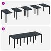 Garden Table Anthracite 250 x 100 x 73 cm Poly Rattan
