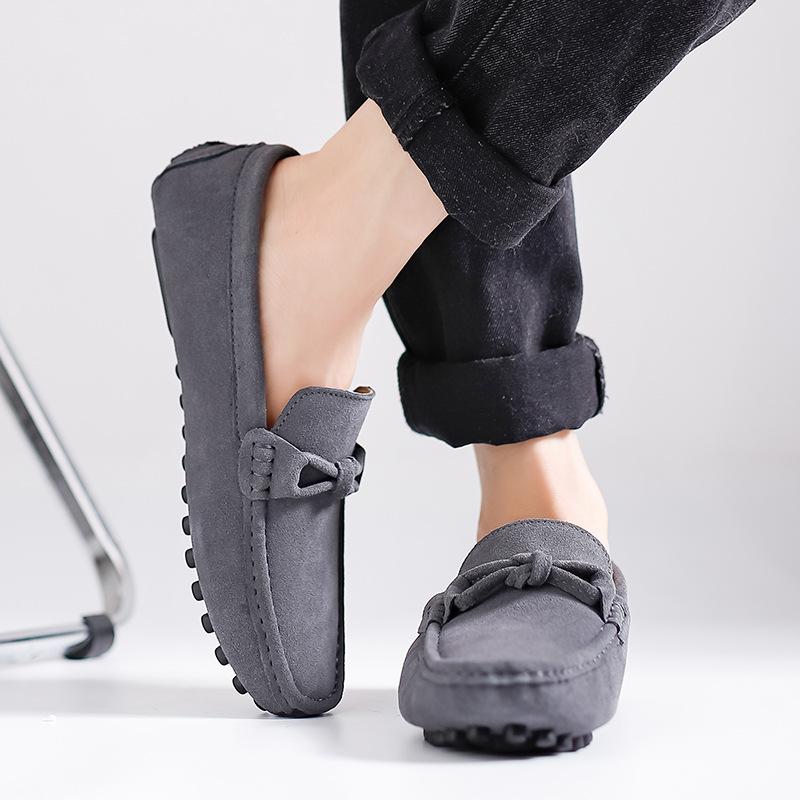 Doudou shoes men's Korean version personality breathable spring and summer spirit new matte youth one-pedal shoes tide