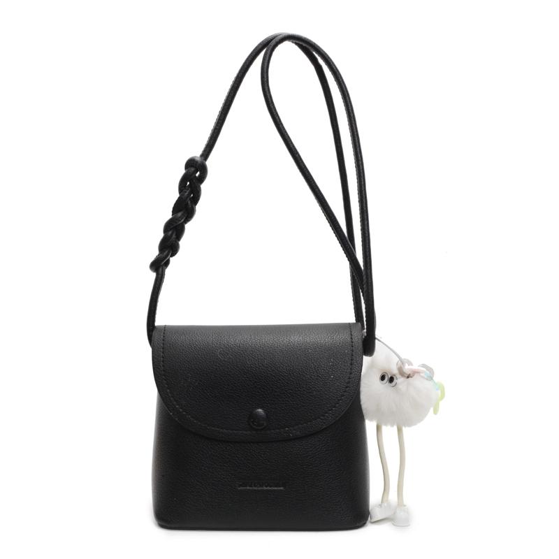 

New Light Luxury PU Versatile Crossbody Bag for Women 2026 Retro Bucket Bags Casual Versatile Niche Single Shoulder Bag чёрный