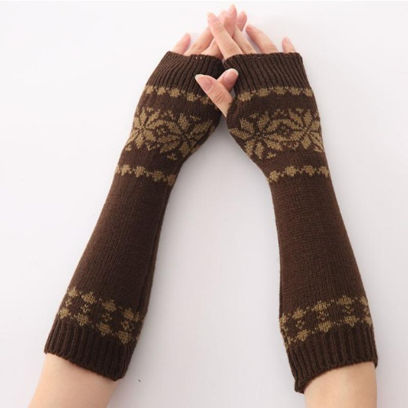 Botvotee Sleeves for Women Y2k Accessories Free Shipping Arm Warmers Korean Fashion Winter Knit Half Finger Fingerless Gloves