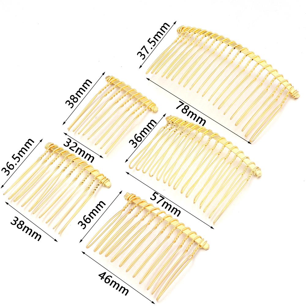 6pcs 10/12/15/20/30 Teeth DIY Metal Hair Comb Claw Hairpins for Wedding Jewelry Making Handmade Comb Base Bridal Hair Accessorie