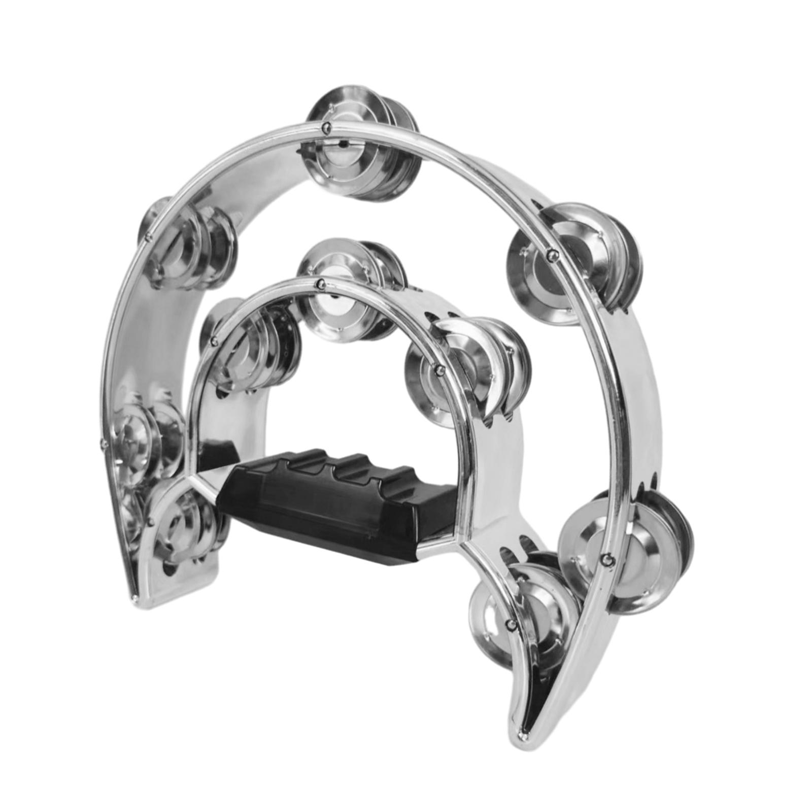 Cymbal Hi Hat Tambourine Metal Shaker Hand Held Percussion Accessories for Creative Drum Kits Enthusiasts KTV Kids Adults
