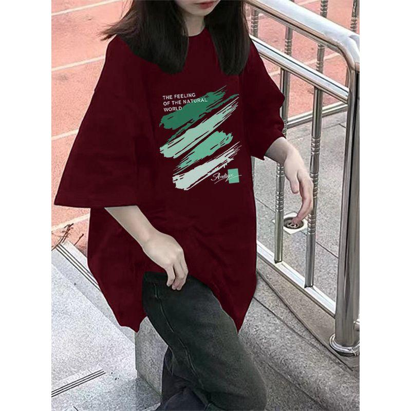 2026 New Style Loose-Fitting Slimming Ins Half-Sleeve Top 150kg Summer Women's Plus-Size Niche Fat Mmt Short-Sleeve T-Shirt