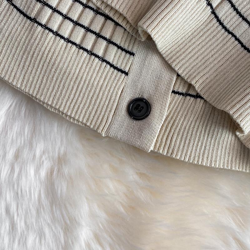 Fashion Suit Skirt Slim Knitted Lapel Top Sleeveless Vest Three-Piece High Waist Striped Hip Skirt Women