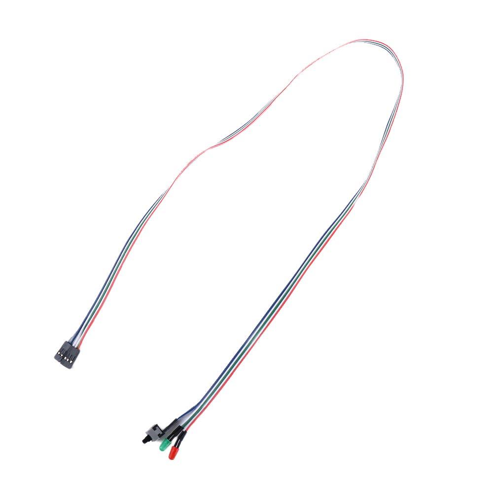 On/Off/Reset with LED Light Motherboard Power Cable Push Button Switch PC Power Reset Switch