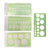 4Pcs Clear Plastic Geometric Stencils Multifunctional Circlular and Oval Drawing Templates Ruler for Architects Students