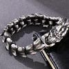 16MM 8.3" Dragon Keel Link Chain Hand Bracelet for Men Brushed Cast Metal Stainless Steel Jewelry Birthday Gifts for Boyfriend
