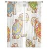 Indian Elephant Sheer Curtains for Living Room Transparent Tulle Window Treatments Bedroom Kitchen Home Decor Veil Drapes