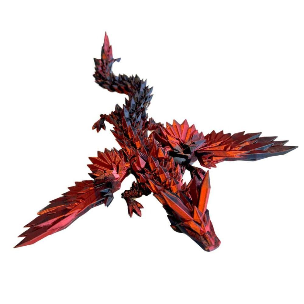 3D Dragon Realistic Dragon Statue Rotatable Articulated For Landscaping Decoration Printed Figures Animals Kid Gifts