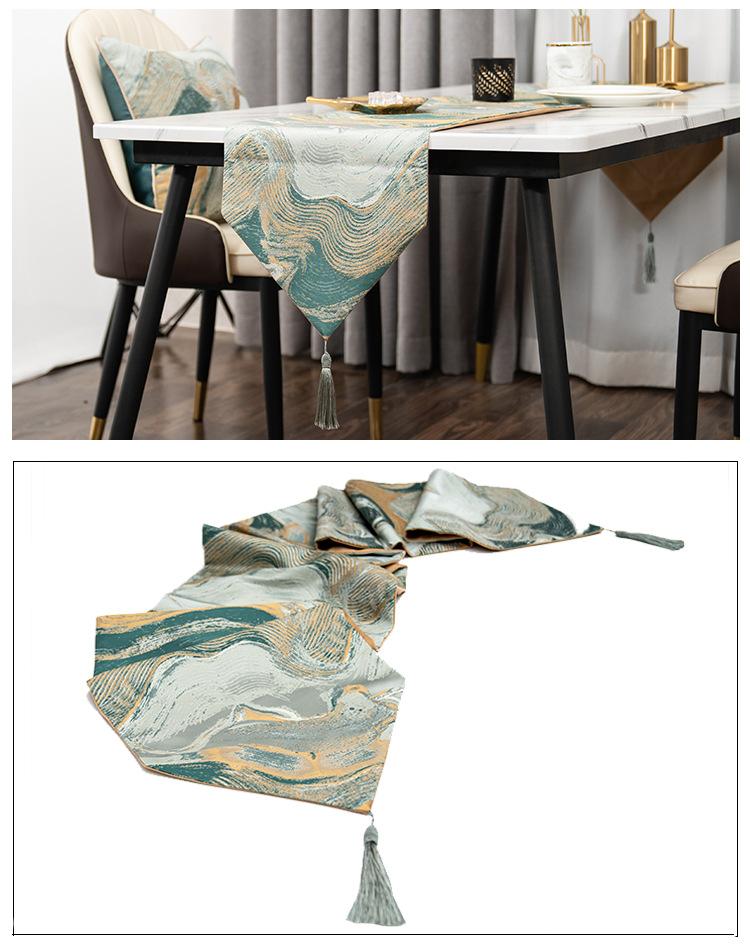 New Chinese-style Tablecloth Vintage Table Runner Tassel Decoration Luxury Home Table Cloth TV Cabinet Doilies Table Decoration