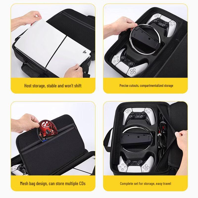XFJI PS5 Slim Console Portable Storage Case