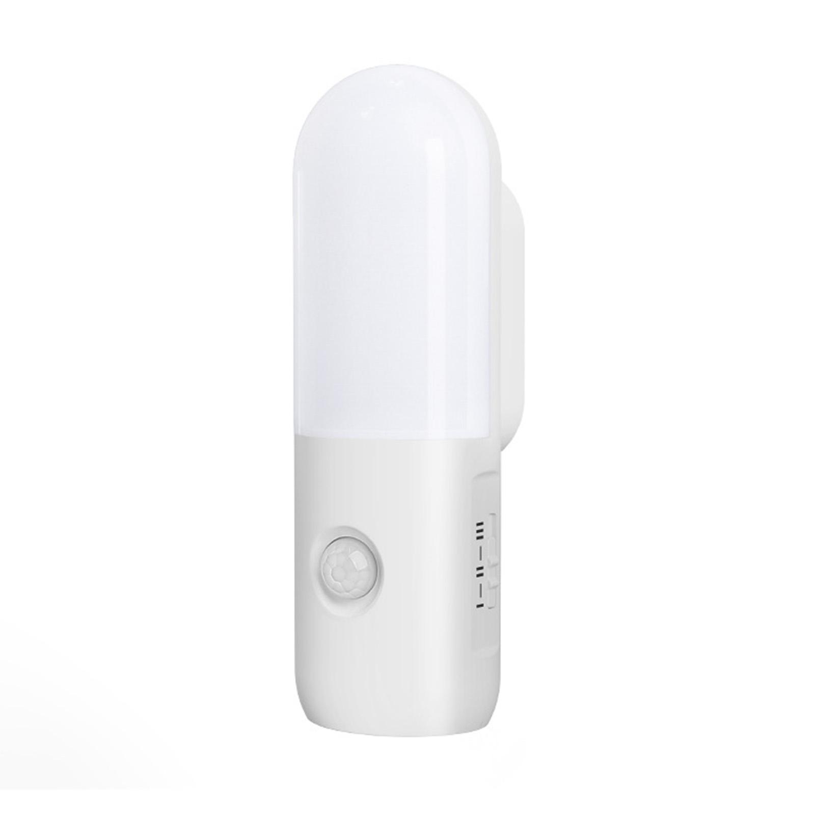 

LED Motion Activated Cabinet Light Soft Glow Eye-Friendly LED Stick-On Night Light Minimalist Wood Design for Home Decor Accent білий