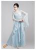 Women's Wide-Leg Flowy Skirt Pants for Chinese Dance and Stage Performance