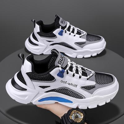 Ademende holle casual sportschoenen voor heren, zomer, nieuw, dikke zool, buitensport hardloopschoenen, zachte zool, wandelschoenen, student sneakers