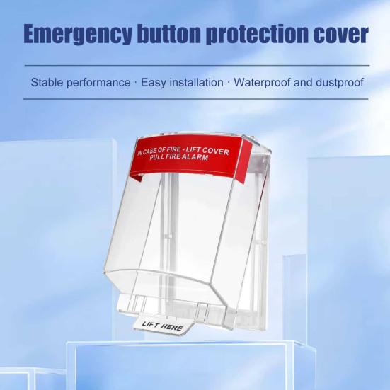 Manual Call Point Protective Cover Easy Turnkey Installation Transparent Polycarbonate Fires Alarm Pull Station Safety Shield for Schools Offices