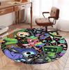 Dandy's World Pattern Round Rug, Indoor/Outdoor Mat, for Picnic, Gameroom, Bedroom, Office, Living Room, Home Decor Carpet, Birthday Gift