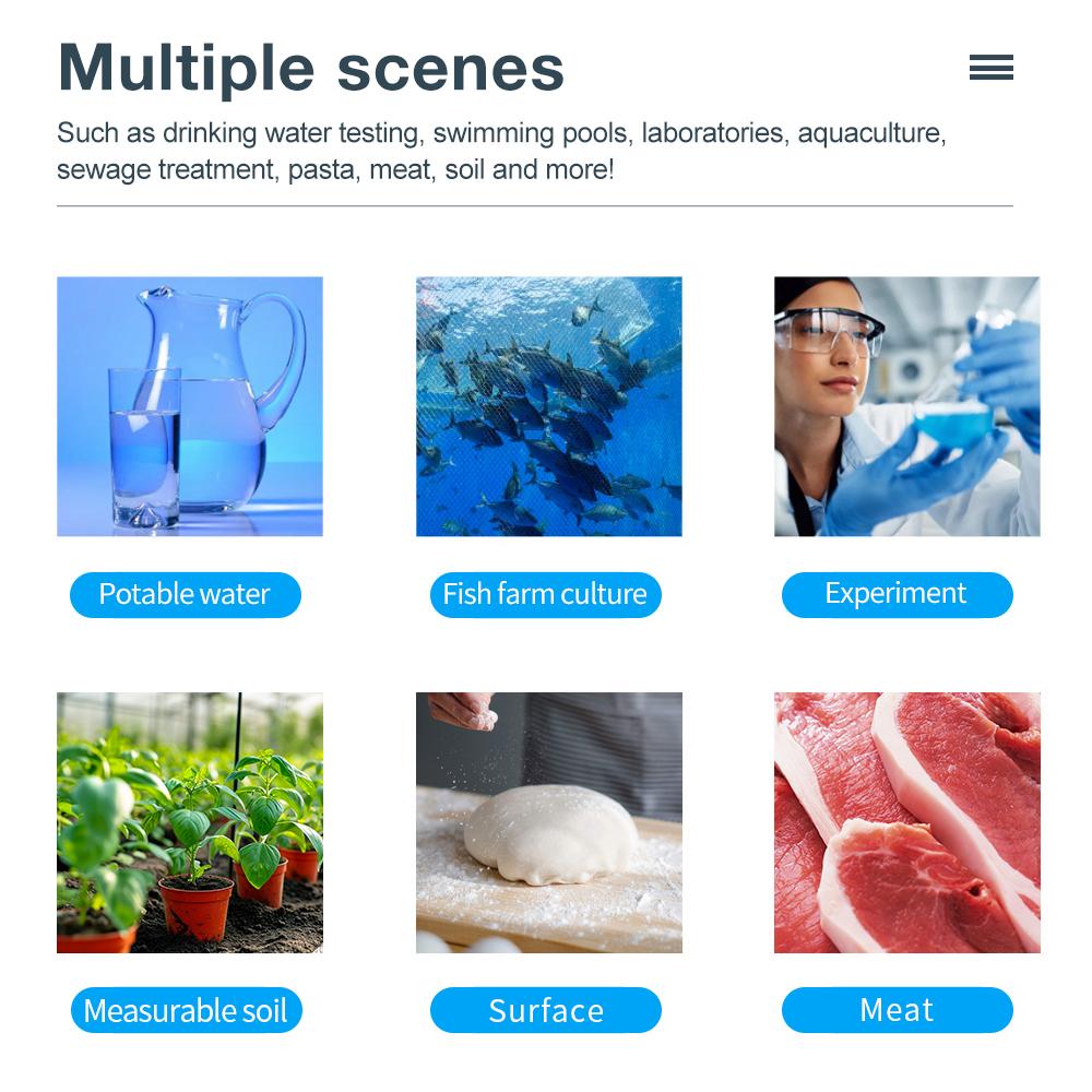 Portable 3 in 1 PH EC Temperature Meter LCD Digital Water Quality Tester IP65 Waterproof PH Meter for Aquarium Soil Meat Dough