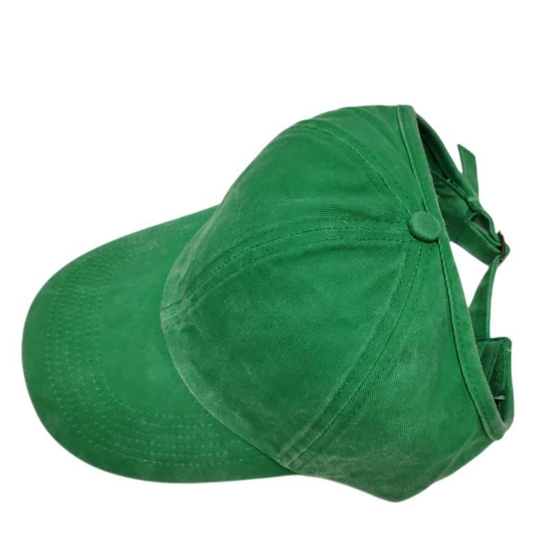 

Шляпа от солнца для девочек Бейсболка с хвостиком Винтажная женская Хлопковая спортивная шляпа Для активного отдыха Рыбалка Охота Кепки Snapback Для дальнобойщиков зелёный