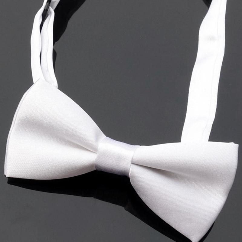 1Pc Children Formal Bow Tie Solid Color Baby Toddler Fashion Polyester Boys Wedding Classical Bowties